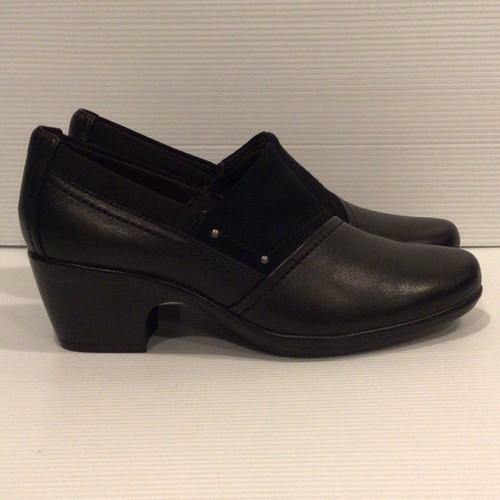 Clarks Emily Step Loafer schwarz Leder Wildleder 7,5 ultimativer Komfort Slipper Karriere - Bild 12 von 24