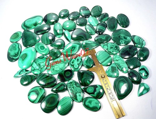 Natural Green Malachite Cabochon Wholesale Lot 5000 Cts 72 Pcs Loose Gemstone