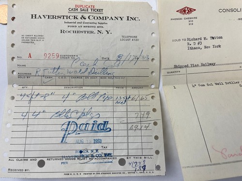 1953 6 Papierartikel + Anleitung aus der Con-Sol Brunnenbohrmaschine W Cheshire CT - Bild 7 von 14