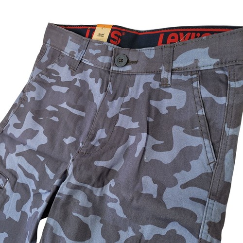 Levi's Youth Boys Blue Camo Cargo Shorts Adjustable Waist Flex Stretch Size 12 - Picture 4 of 10