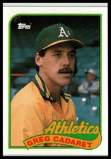 1989 Topps #552 Greg Cadaret Oakland Athletics