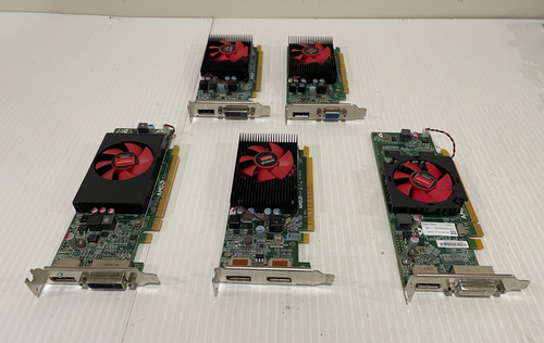 Lot of 5 Working Dell AMD Radeon Graphics / Video Cards