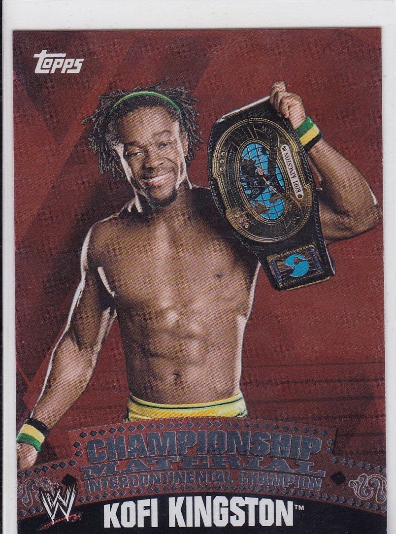 2010 TOPPS WWE KOFI KINGSTON CHAMPIONSHIP BELT INSERT