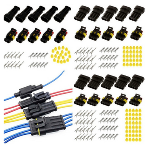 15 Sets 2-4Pin Way Sealed Waterproof Car Auto Electrical Wire Connector Plug Kit - Picture 9 of 9