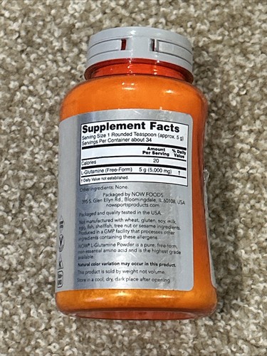 NOW FOODS L-Glutamine Powder 6 oz - Picture 2 of 3