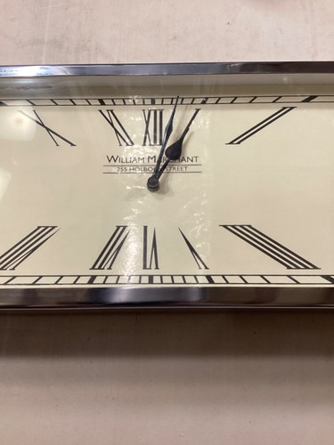 TriBeCa Rectangular Wall Clock With Roman Numerals 24” x 8” x 2” in Great Shape - Picture 2 of 12