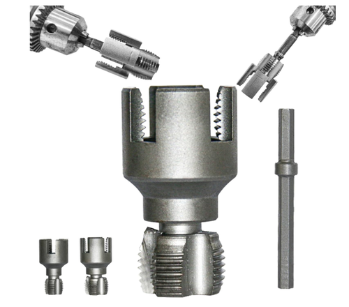 Rohrgewindeschneidwerkzeug, Elektrobohrmaschine kompatibel PVC Rohr Einfädler Kit - Bild 11 von 12