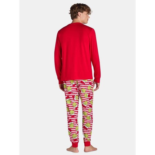The Grinch Men’s Matching Family Pajama Set, 2-Piece, Size XL RED MULTICOLOR NWT - Picture 2 of 4