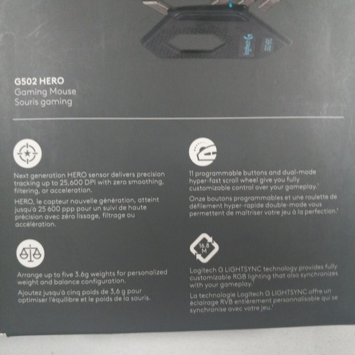 Logitech G502 HERO High Performance Wired Gaming Mouse, HERO 25K Sensor, 25,6... - Afbeelding 7 van 13