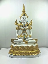 11" PHRA KAEW MORAKOT GEMS BUDDHA BUCHA STATUE WEALTH LUCK TALISMAN THAI AMULET 