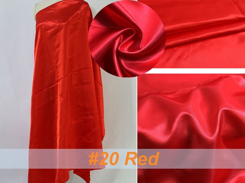 39 Inch X 58 Inch Plain Satin Material For Clothing Lining Gift DIY Silky Fabric - Picture 8 of 41