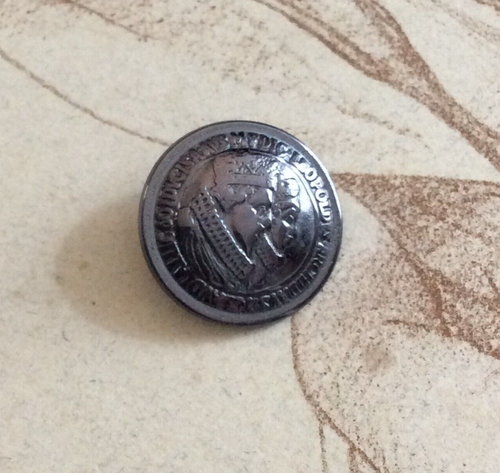 BOUTON ANCIEN - Émail Champlevé & Peint - 27 mm - XIXe - Enamel Button EUR 55,00 - FR