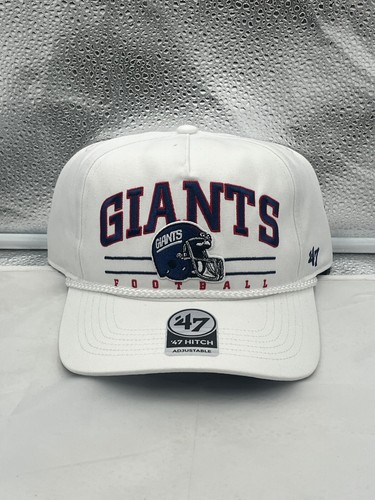 New York Giants NFL '47 Throwback White Hitch Rope Snapback Adjustable Hat - Bild 1 von 5