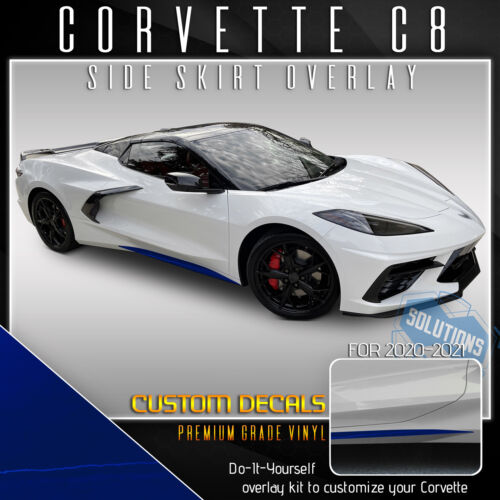 For 2020 2021 Corvette C8 Side Skirts Graphic Overlay Decal - Glossy Vinyl - Bild 21 von 21