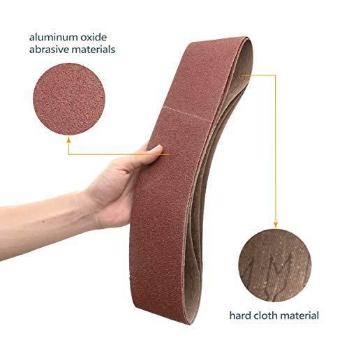 POWERTEC 110110 4 x 36 Inch Sanding Belts | 120 Grit Aluminum Oxide Sanding Belt - Picture 3 of 4