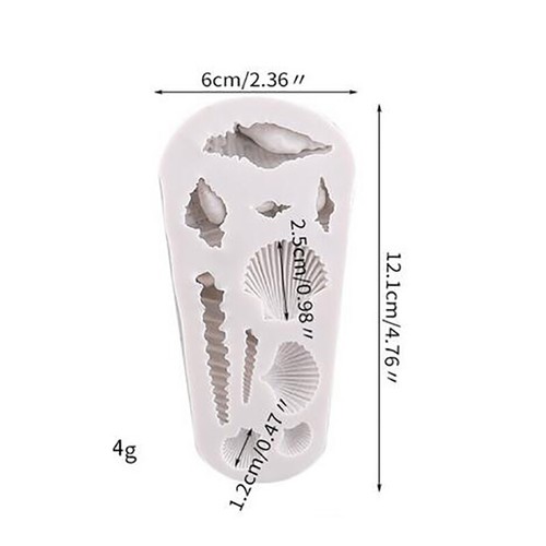 Sea Shells Silicone Cake Mould Conchs Seashell Fondant Baking Mold Decoration - Picture 2 of 3