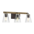 NEW Westbrook 3 Light Weathered Oak Rustic Farmhouse Bathroom Vanity Light