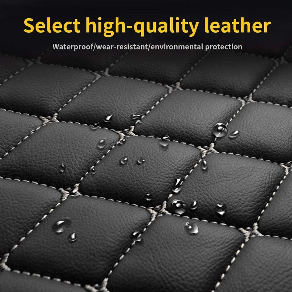 For Ford All Model Car Floor Mats Cargo Liner Luxury PU Leather Custom Carpets - Imagem 4 de 4