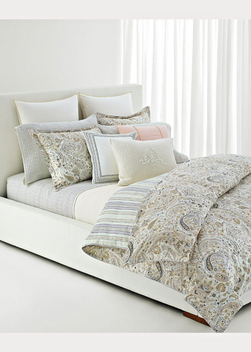 12-Pc Ralph Lauren Estella Queen Duvet Cover Set Floral Paisley Stripes $1,345 - Picture 15 of 15