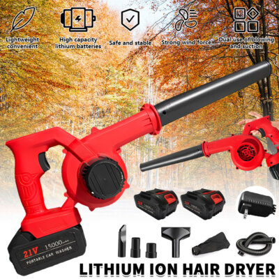 2024 New Leaf Blower Brushless Blower & Vacuum 2 in 1 Cordless  W/2*Battery US