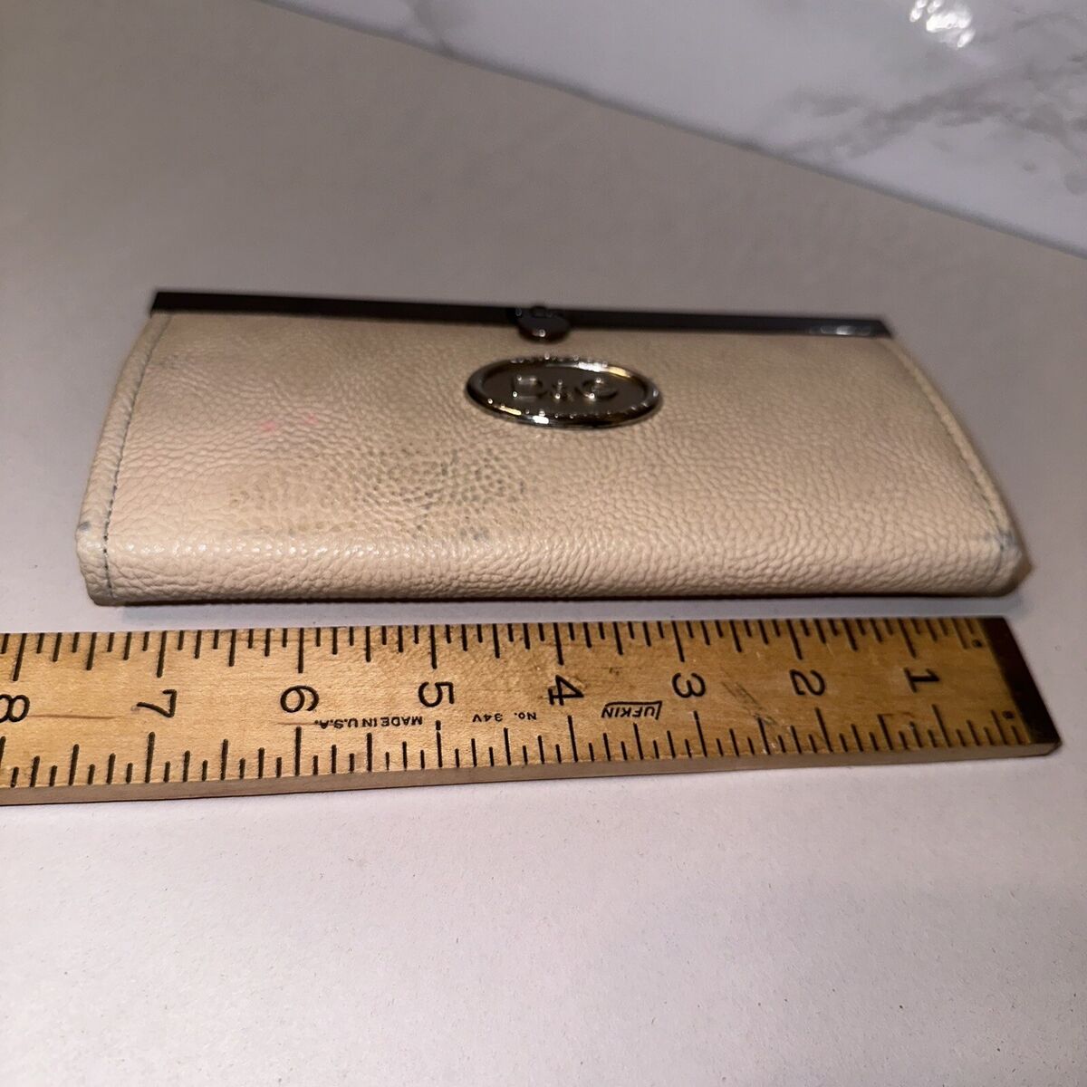 Dolce & Gabbana Vintage Wallet Clutch Beige 7.5x4” Buckle Dolce & Gabbana Vintage Wallet Clutch Beige 7.5x4” Buckle