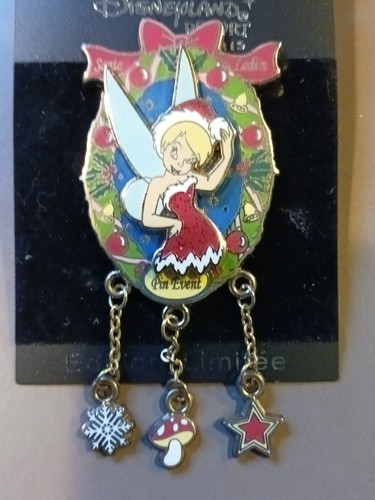 DISNEY PIN LE TINKER BELL CHRISTMAS DLRP SANTA WREATH DANGLE PETER PAN