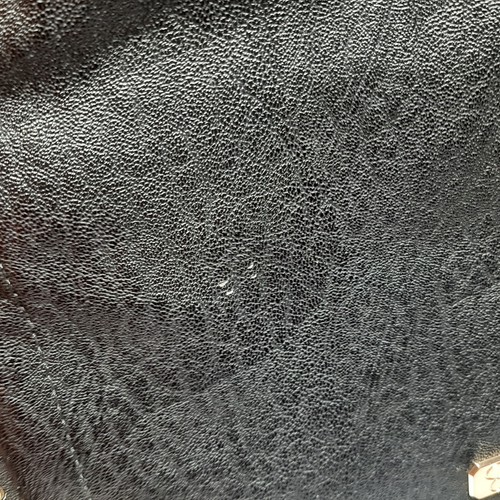 Jessica Simpson Crossbody Purse Black Textured Faux Leather Goldstone Tone Trim - Picture 3 of 14