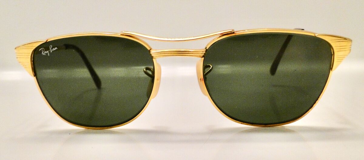 Vintage RAY BAN B&L Signet 52 19 52019 GOLD SUNGLASSES Green Vintage RAY BAN B&L Signet 52 19 52019 GOLD SUNGLASSES Green