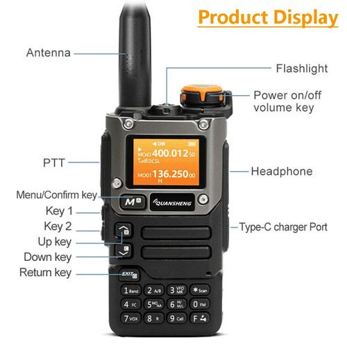 For Quansheng UV K5 (8) Walkie Talkie 2PCS Am Fm 2-Way Radio Commutator Station - Zdjęcie 5 z 16
