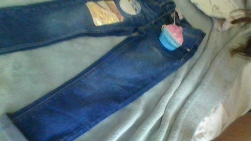 Squeeze Size 4 NWT Jeans Med Kylie BCI Cotton Ice Cream Pop-It Keychain Cuff Leg - Picture 11 of 18