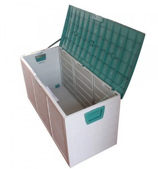 OUTDOOR GARDEN PLASTIC STORAGE SEAT UTILITY CHEST CUSHION SHED BOX TOOLS - Image 3 of 4