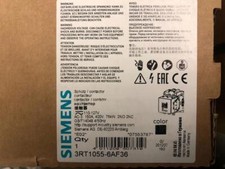 New Siemens Contactor 3RT1055-6AF36 Sirius 3RT 3 Pole Contactor 3RT10556AF36