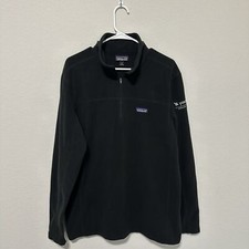 Patagonia Micro D fleece 1/4 zip Pullover Sweater Black Long Sleeve Men  s Large