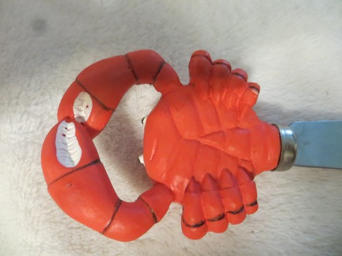 Vintage Le Gourmet Chef Crab Dish & Butter Spreader With Lobster Appetizer Boat - Picture 3 of 9