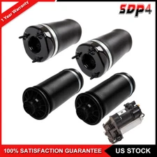 5PCS Front Rear Air Suspension Spring & Compressor Pump For Mercedes GL550 GL450