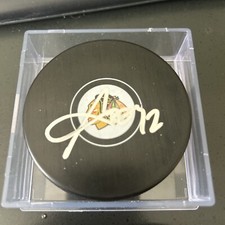 ALEX VLASIC SIGNED CHICAGO BLACKHAWKS HOCKEY PUCK