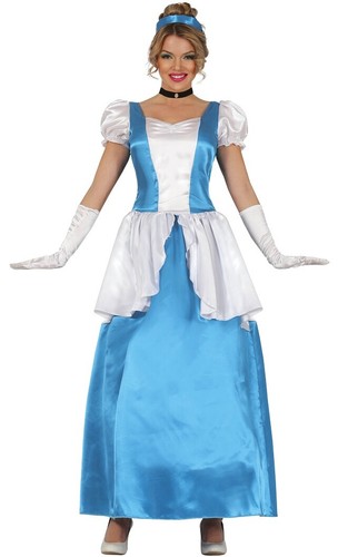 Ladies Blue Princess Fancy Dress Costume Womens Outfit fg - Picture 2 of 5