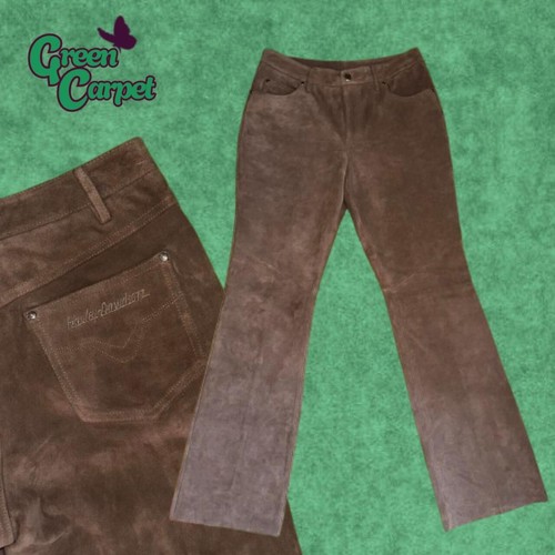 brown leather harley davidson pants vintage 28" waist  - Picture 1 of 4