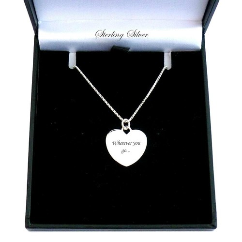 Photo Heart Necklace with Pet, Cat, Dog Face Engraved, 925 Silver, Personalised - Picture 7 of 12