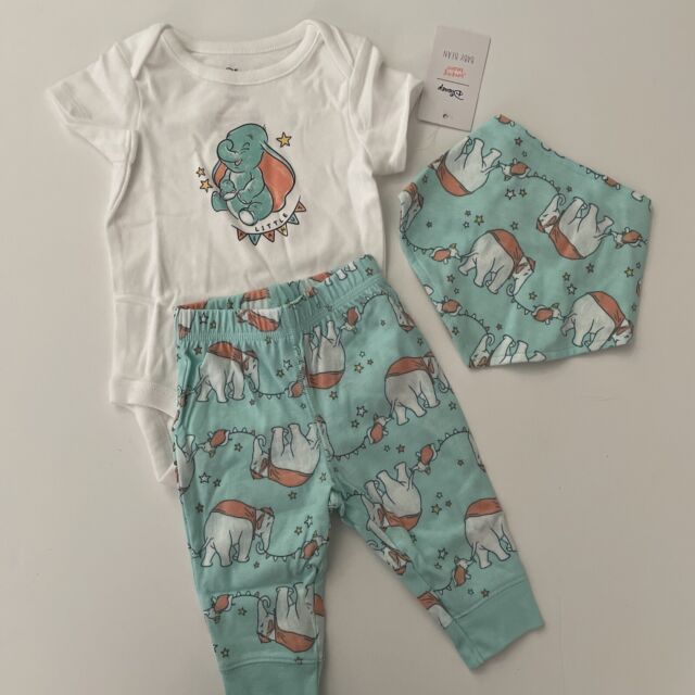 Disney Dumbo Bodysuit Pants Bandana Bib Set Size 3 6 9 12 18 24 Months Layette Disney Dumbo Bodysuit Pants Bandana Bib Set Size 3 6 9 12 18 24 Months Layette