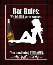 Bar Rules (metal sign)