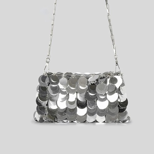 Sequins Handbags Silver Bag Women Small Tote Bag Bling Bling Fashion Lady Buc... - Picture 14 of 14