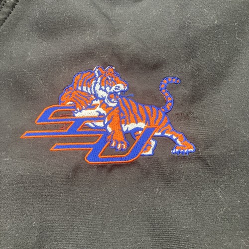 Dunbrooke Black Savannah State Tigers Windbreaker Mens Medium Pullover Vintage - Picture 3 of 9