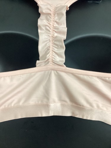 Size 18 Plus NWOT Low Impact No Wire Sport Bra Removable Pads Lane Bryant Peach - Picture 10 of 17