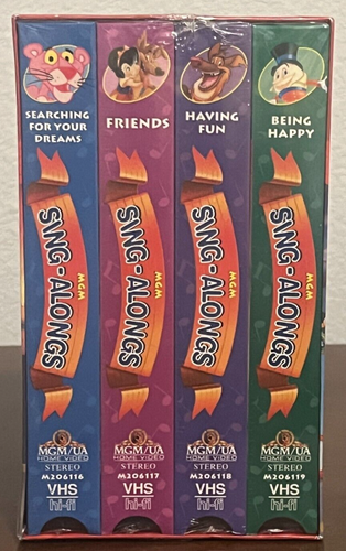 MGM Sing Alongs VHS Deluxe Geschenkset 90er Pink Panther alle Hunde Humpty Dumpty Neu