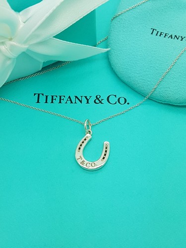 Tiffany & Co. Rare Lucky Horseshoe Horse Shoe Pendant 18" Silver Necklace - Picture 5 of 10