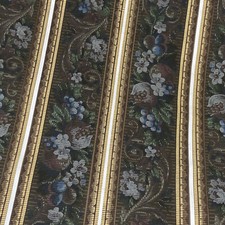 c 1940's 76 inches dark brown design Antique Wallpaper French border craft papp