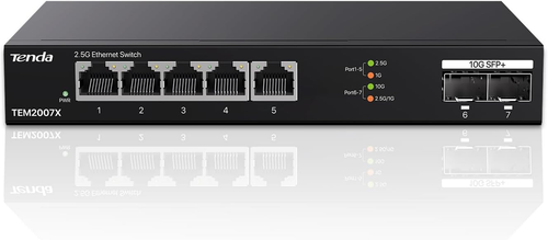 Switch Ethernet 2.5 Gigabit 5 Porte Con 2 Porte SFP+ 10 G (Plug and Play, Senza - Foto 12 di 12