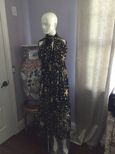 BLACK MERMAID UNICORN DRESS WITH CUT-OUTS / TIES-