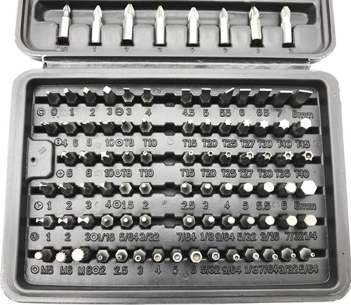 100 - Pezzi 1/4 Torx Hex Torq Set di Punte di Sicurezza Custodia Antimanomissione Cacciavite - Foto 8 di 9